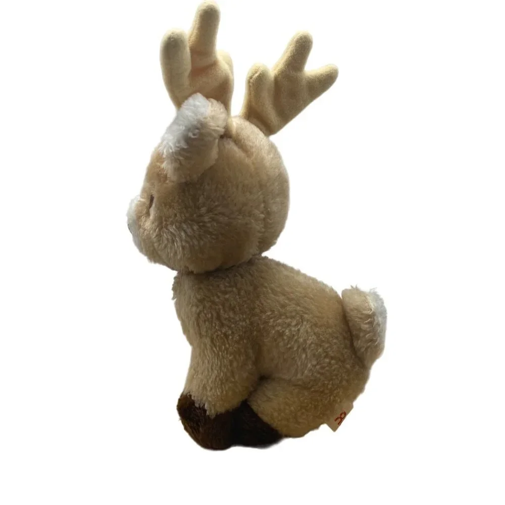 Russ Roscoe the Red Nosed Reindeer‎ Deer Buck Stuffed Plush Animal Toy 9 Inch